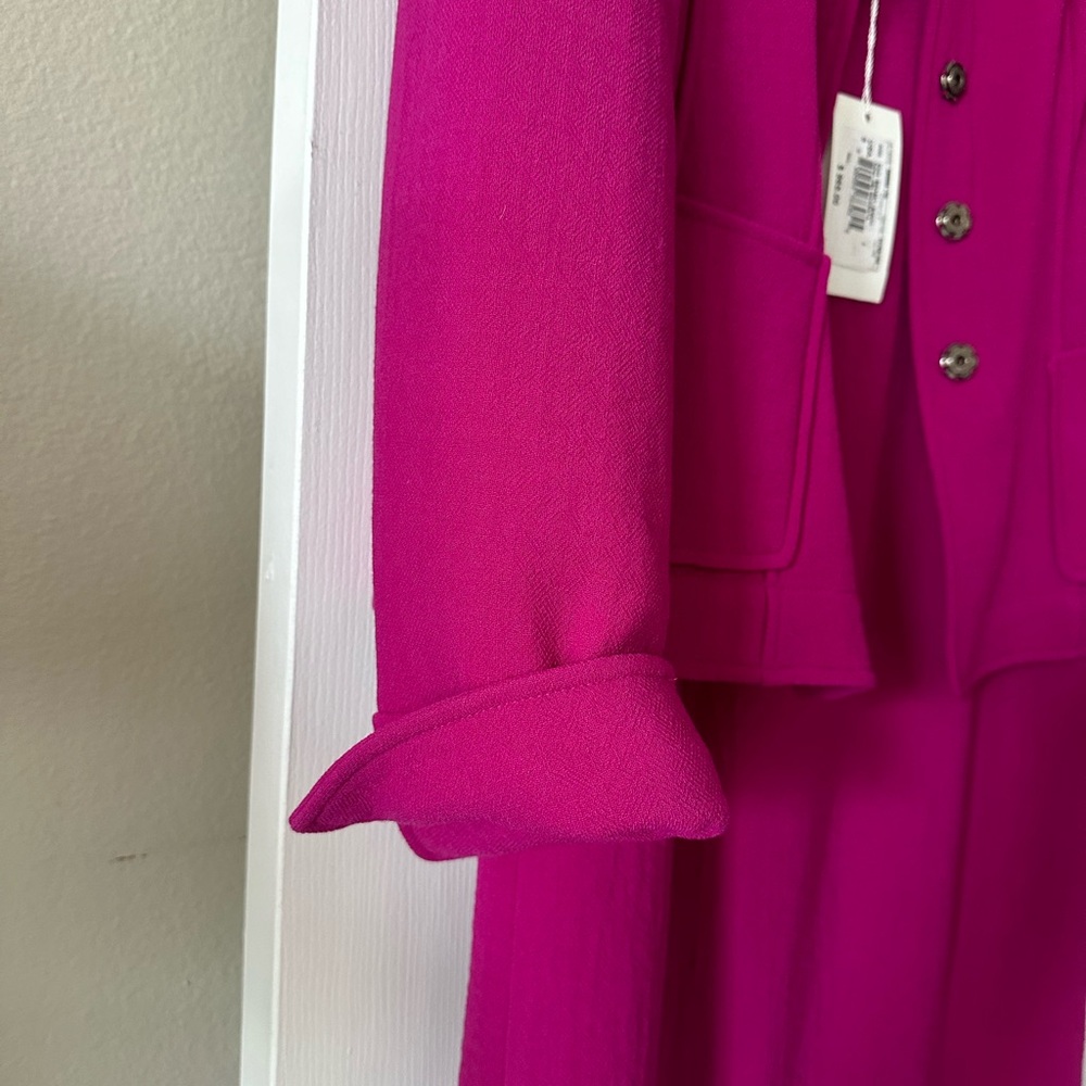 NWT ARMANI COLLEZIONE DRESS W JACKET size 8, Magenta - Picture 8 of 16